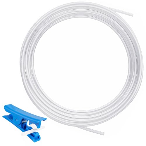 UICCVOKK PTFE Schlauch 5m, PTFE Tube Mit Cutter, 3D Drucker Schlauch, 2mm ID*4mm OD, PTFE Teflon Tube, Teflonschlauch, Tube PTFE Schlauch, Filament Schlauch für Allen 1,75mm 3D-Drucker Extruder von UICCVOKK