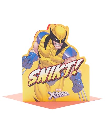 UK Greetings Marvel X-Men Gruß-/Geburtstagskarte für Ihn/Jungen – Wolverine-Design von UK Greetings