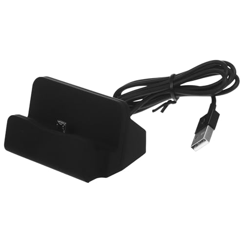 UKCOCO Dockingstation für Mobiltelefone, USB Desktop Dockingstation für Smartphones, Tisch Lade Dock Ladegerät Kabel (Schwarz) von UKCOCO