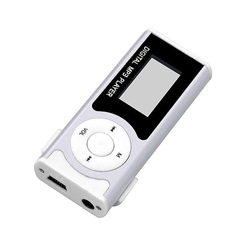 UKCOCO Mini-MP3-Player musikplayer Audio Player Compact MP Player LED Flashlight MP Player Rechargeable MP Player Lithium Battery MP Player Portable MP Player Mini MP Player Silver von UKCOCO