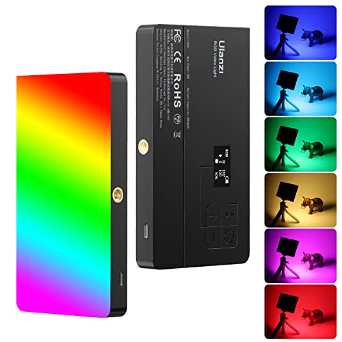 ULANZI LT002 RGB LED Videoleuchte, 7" Video Licht Dimmbare 2500K-9000K, Kamera Licht mit Magneten, CRI 95+, eingebauter 4000mAh Akku, tragbare Foto Licht für DSLR Kamera Videofotografie von ULANZI