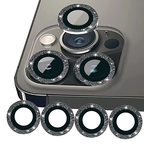 ULITIQ Kompatibel mit iphone 11/11 Pro/ 11 Pro Max/ 11 Mini Kameraschutz Bling, iphone 11 Kamera Schutz, 11 Serie Panzerglas Kamera Abdeckung Glitzer, Linse Kameraabdeckung, (Schwarz) von ULITIQ