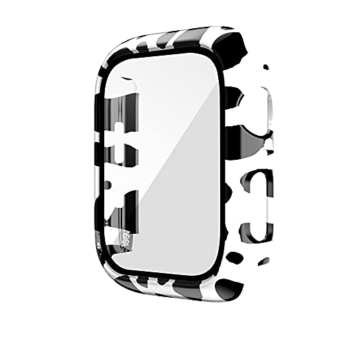 ULITIQ Compatible with Apple Watch Case SE Series 6 5 Schutzhülle 40mm, Cute Women Cow Print Case with Displayschutz, Hard Protective Film Cover for iWatch 6 5 4 SE/SE 2. Generation Accessories von ULITIQ
