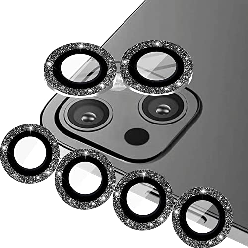 ULITIQ Kompatibel mit iphone 14 Kameraschutz und iphone 14 Plus Kameraschutz, Bling Kamera Schutz Panzerglas Glitzer (6.1/6.7 zoll), Linse Abdeckung, (Schwarz) von ULITIQ