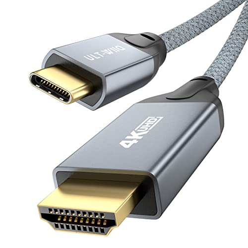 USB C auf HDMI Kabel 4K60Hz 2K144Hz 3m, Thunderbolt 4/3 auf HDMI 2.0 HDR HDCP 2.2 Kabel für iPhone 16/15 Pro Max, MacBook, iPad, S24 S23 S22 S20, Tab S9 S8 S7, Intel, AMD, Steam Deck, ROG ALLY X von ULT-WIIQ