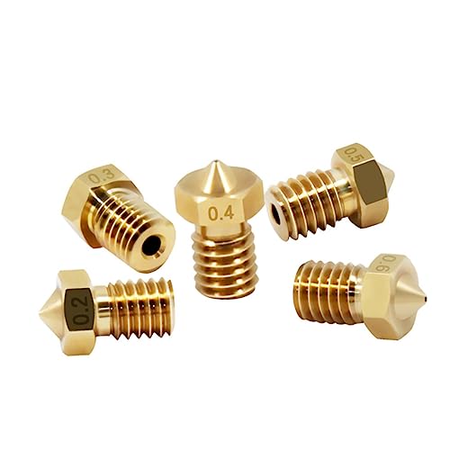 ULTECHNOVO 10St Extruder mit Gewinde 3D Drucker 3D-Druckerdüse Gewindedüse D Druckerdüse Druckkopf Zubehör für 3D-Druckerteile Plattformen für 3D-Drucker Filament Golden von ULTECHNOVO