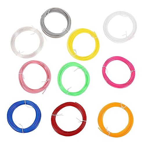 ULTECHNOVO 10St Filament für Druckerstift 3D-Druckstift 3D-Druck-Filament Stiftdrähte malen 3D-Drucker Pla-Drähte D Druck Filament D Stift Zubehör warenresistente Filamente 3D-Zubehör Plastik von ULTECHNOVO