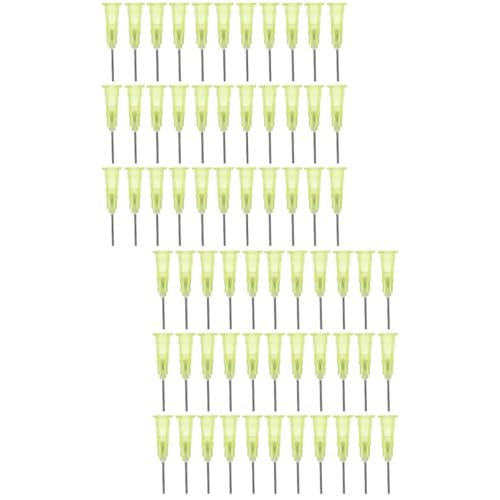 ULTECHNOVO 2 Sätze Dosiernadel Abgabe Von Nadeln Heißklebestifte Reedle-schuss Heißkleber Flaschenwaschmaschine Pipette Austausch Der Spitze Dosiertipps Rostfreier Stahl Yellow 100 Stück * 2 von ULTECHNOVO