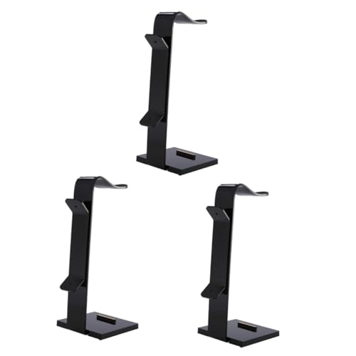 ULTECHNOVO 3 Stk Kopfhörer Zubehör Desktop-Tablet-Ständer Multifunktionaler Kopfhörerständer Headset-Halter Headset-Display Kopfhörerhalterung headsethalter Headset-Rack Stand zeigen Black von ULTECHNOVO