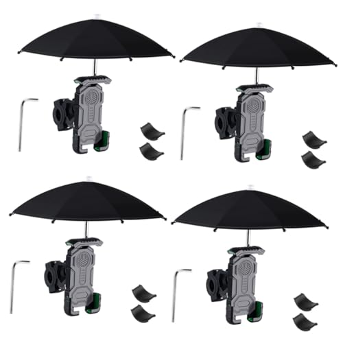 ULTECHNOVO 4 Sets Regenschirm Handyhalter Fahrrad Handyhalter Mit Regenschirm Fahrrad Handy Halterung Handy Ständer Mini Fahrrad Fahrrad Handy Halterung Handy Halter von ULTECHNOVO