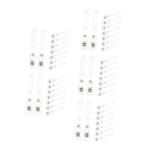 ULTECHNOVO 5 Sätze 5 Sets Ausweishalter Clips Für Die Arbeit Ausweis Namensschild Halter Ausweis Clips Mit Riemen Ausweis Clips Einfache Befestigung Ausweis Clips Metall 20 Stück * 5 von ULTECHNOVO