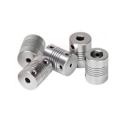 ULTECHNOVO 5st 3d-drucker Zubehör Kopplung 3d-drucker-koppler- Flexible Kupplung Motorstecker Mit Flexibler Kupplung Schrittmotor Koppler Wellenkoppler Für 3d-drucker Silver von ULTECHNOVO