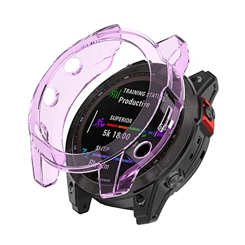 UMCNVV Schutzhülle für Fenix 5S 5 5X 6X 6 6S Cover Smart Watch Protector Rahmen Weich Klar TPU Hülle Bumper Shell für Garmin Fenix7 7S 7X (E,Für Fenix 7S) von UMCNVV