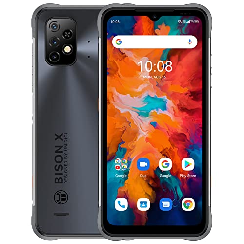 UMIDIGI Bison X10 Outdoor Smartphone Ohne Vertrag 4GB +64GB Android 11 6.53 Zoll FHD+ 20MP Triple Kamera 6150mAh Akku IP68 Wasserdichter Outdoor Handy Günstig Dual SIM NFC von UMIDIGI