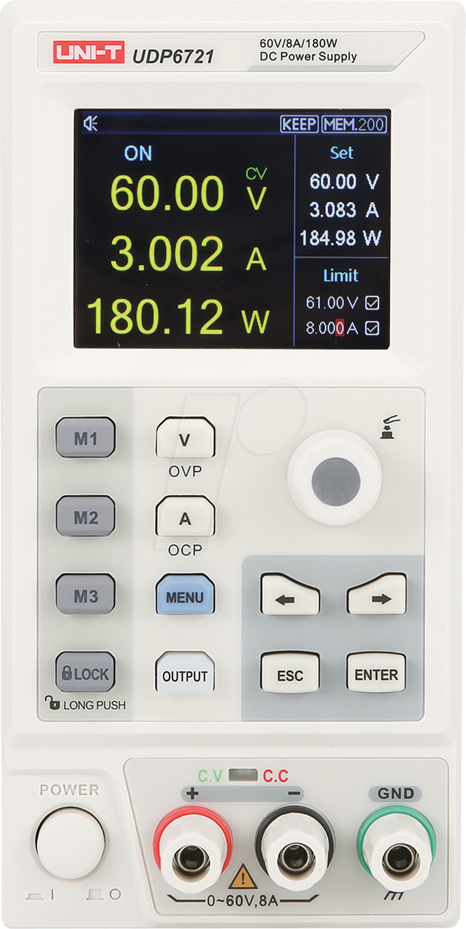 UT DP6720 - Labornetzgerät UDP6720,  0-60 V, 0-5 A, 100 W, 1 Kanal von UNI-TREND