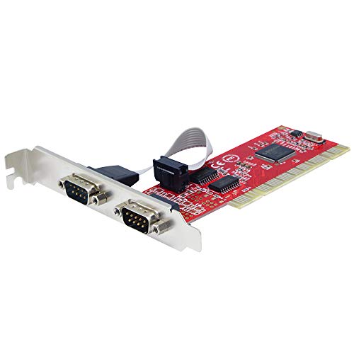 UNITEK PCI I/O Schnittstellenkarte Seriell 2 x RS-232 Port│ PCI 32 bit zu RS232 Serielle Konverter Erweiterungskarte │ DOS 6.22, Win 2000/Server 2003/2008 /XP(32/64-Bit); Linux-Kernel 2.6.14 und neuer von UNITEK