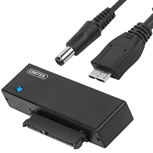 UNITEK SATA zu USB 3.0 Adapter, 6Gbps, Konverter für universelle 2.5/3.5 SATA HDD/SSD Festplatten und optisches SATA I/II/III Laufwerk, Optisches Laufwerke (CD/DVD/Blu-Ray), inkl. 12V / 2A Netzteil von UNITEK