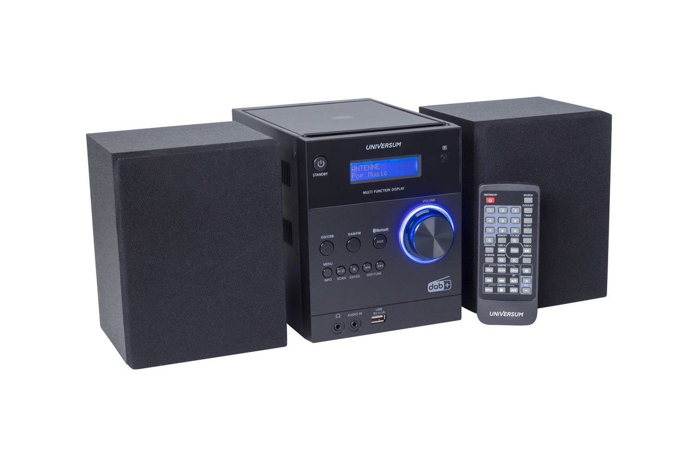 UNIVERSUM* MS 300 black Kompaktanlage (Stereoanlage mit CD, DAB+, UKW Radio, Bluetooth, AUX In und USB) von UNIVERSUM*