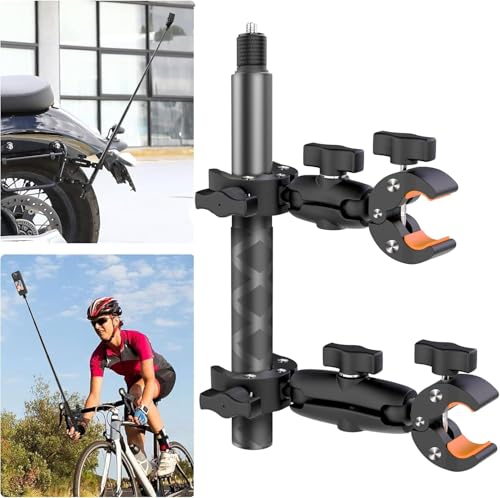 UNSTINCER Motorrad Fahrrad ATV Lenker Action Kamera Halterung mit 118cm Selfie Stick, verstellbare Camera Doppelklemme Double Clamp Third Person Mount für Insta360 X4 X3 X2 ONE RS R Ace, DIY Montage UNSTINCER Motorrad Fahrrad ATV Lenker Action Kamera Halterung mit 118cm Selfie Stick, verstellbare Camera Doppelklemme Double Clamp Third Person Mount für Insta360 X4 X3 X2 ONE RS R Ace, DIY Montage von UNSTINCER