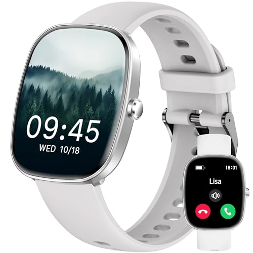 Smartwatch Damen Herren, 1.83” HD Fitness Tracker mit Telefonfunktion, Blutdruckmessung/Schlaftracker/Herzfrequenz/SpO2/Schrittzähler, 120+ Sportmodus, IP68 Wasserdicht Fitnessuhr für iOS Android von UPDEI