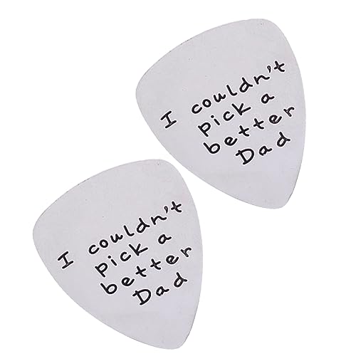 UPKOCH 2St Gitarrenpicks Gitarren-Schlüsselanhänger Gitarren-Plektrum aus Stahl Bass-Picks guitar pick gitarren picks Plektrumsplitter für Gitarre Gitarren-Plektrum-Plektrum Silver von UPKOCH