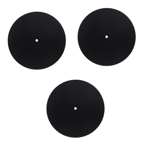 UPKOCH 3st Platte Matte Plattenspielermatte Für Plattenspieler Plattentellerauflage Aus Filz Schwarze Plattenspielermatte Dj-ausrüstung Plattenspielerständer Dj-plattenspieler Black von UPKOCH