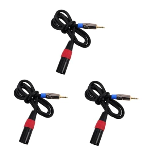 UPKOCH 3st Xlr-audio-adapterkabel Mikrofon-splitter Splitterkabel Zubehör Für Mikrofone Kabelgebundenes Mikrofon Stereokabel Mikrofon-audio Kopfhöreradapter Kunststoff Und Kupfer von UPKOCH