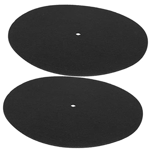 UPKOCH 8 Stück Schallplattenmatte Plattenspieler Schwarze Matte CD Musik Player Vinyl Schallplattenalben Sade Vinyl Plattenspieler Pad Musikalische Vinyl Schallplatten Alben Auf von UPKOCH