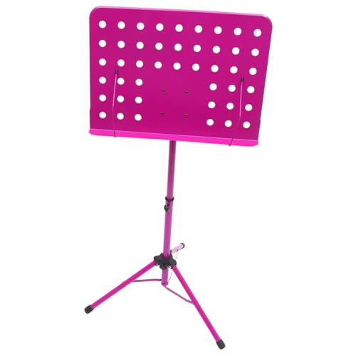 UPKOCH Blech Musikstativ Flötenkoffer Klarinettenständer Notenständer aus Aluminium Celloständer tragbar gitarrenständer gitarren halterung zubehör halter für notenständer Rosa von UPKOCH