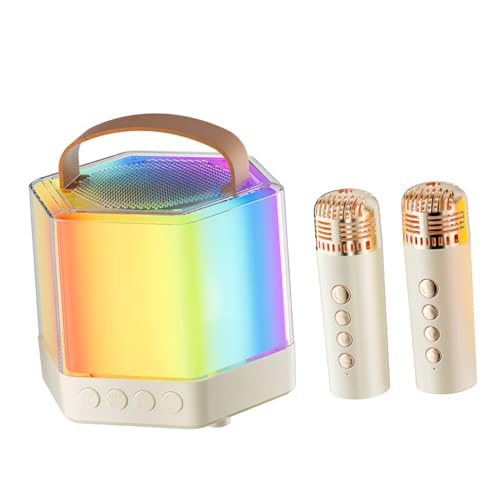 UPKOCH Mikrofon-Set Karaoke-Maschine Für Kleinkinder Lautsprecher Mit Mikrofon Mädchen-Karaoke-Maschine Karaoke-Lautsprecher Karaoke-Maschine Für Karaoke Maschine Beige Abs von UPKOCH