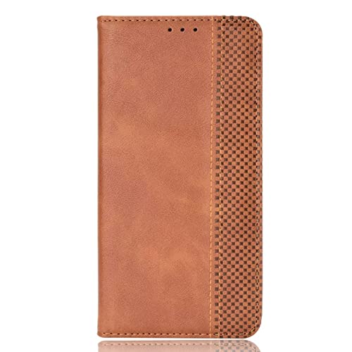 UPLAI Brieftasche Hülle für Motorola Edge 50 Neo, Slim Stoßfest Leder Handyhülle Case mit Standfunktion, Folio Magnetverschluss Schutzhülle Stilvoll Cover.Braun von UPLAI