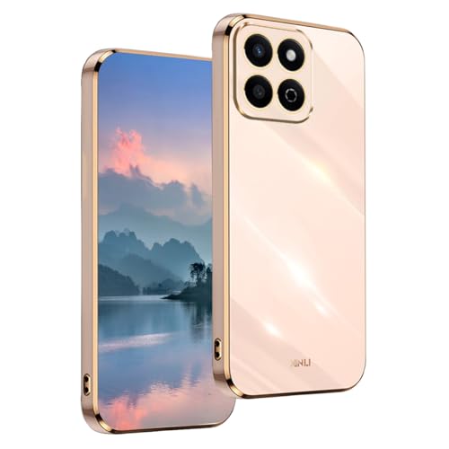 UPLAI Hülle für Honor 200 Smart 5G / Honor X7c 4G, Ultra Dünn Stoßfest Handyhülle mit Mode-Galvanik-Design, Prämie TPU und Sanft Silikon Schutzhülle.(Rosa) von UPLAI