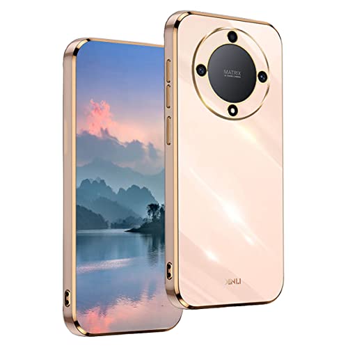 UPLAI Hülle für Honor Magic 6 Lite 5G (Magic6 Lite), Ultra Dünn Stoßfest Handyhülle mit Mode-Galvanik-Design, Prämie TPU und Sanft Silikon Schutzhülle.(Rosa) von UPLAI