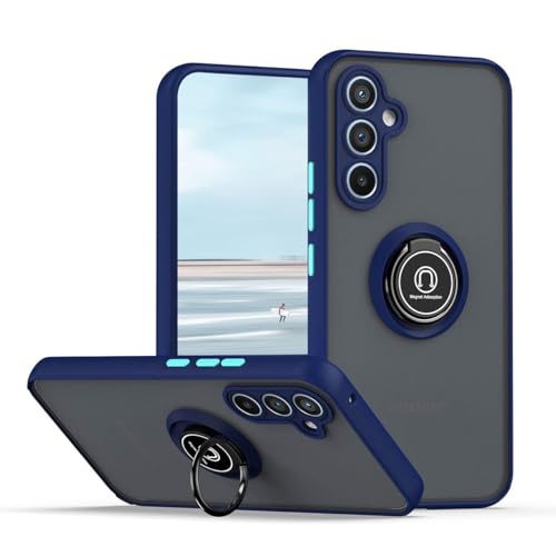 UPLAI Hülle für Samsung Galaxy A55 5G, Slim Stoßfest Handyhülle Case mit Magnetischer Autohalterung, Prämie PC + TPU Bumper Stilvoll Gefrostet Schutzhülle.(Königsblau) von UPLAI