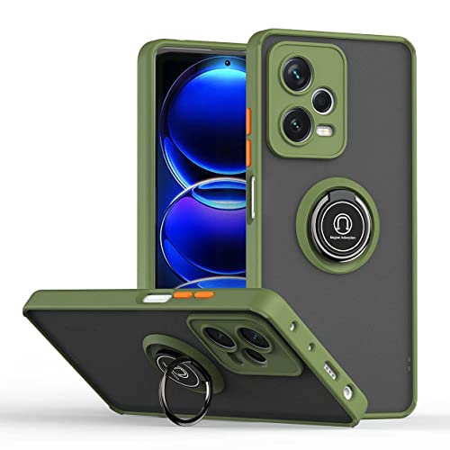 UPLAI Hülle für Xiaomi Redmi Note 12 Pro 5G, Slim Stoßfest Handyhülle Case mit Magnetischer Autohalterung, Prämie PC + TPU Bumper Stilvoll Gefrostet Schutzhülle.(Armeegrün) von UPLAI