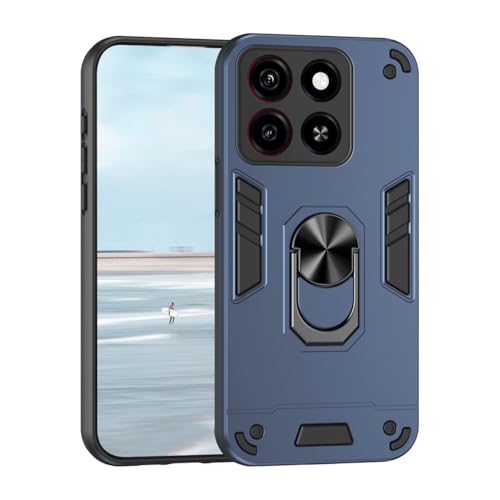 UPLAI Hülle für ZTE Blade A35 / ZTE Blade A55, Slim Militärqualität Stoßfest Rüstung Handyhülle mit Magnetisch Ständer, Prämie PC + TPU Bumper Dauerhaft Schutzhülle. Blau von UPLAI