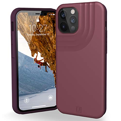 U by UAG [U] Anchor Hülle Apple iPhone 12 Pro Max (6,7" Zoll) Schutzhülle (Flexibler Rahmen & Harte Rückschale, Wireless Charging kompatibel, 2,4m sturzfest, Ultra Slim Cover) aubergine von URBAN ARMOR GEAR