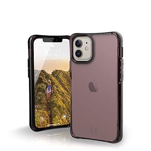 U by UAG [U] Mouve Schutzhülle Apple iPhone 12 Mini (5,4" Zoll) Hülle (Transparentes Case, Wireless Charging kompatibles Cover, Sturzfest, Ultra Slim Bumper) - aubergine (transparent) von URBAN ARMOR GEAR