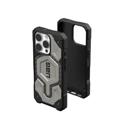 URBAN ARMOR GEAR Monarch Pro Case kompatibel mit Apple iPhone 16 Pro Hülle (Wireless Charging/Magnetische Aufladung kompatibel, 5-Schichten Schutz) Titan von URBAN ARMOR GEAR