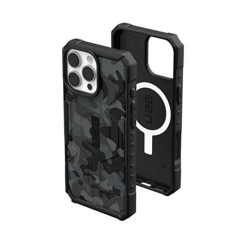 URBAN ARMOR GEAR Pathfinder MS Hülle kompatibel mit Apple iPhone 16 Pro Max Case (Wireless Charging/Magnetisches Aufladen kompatibel, Fallschutz nach Militärstandard) Midnight camo von URBAN ARMOR GEAR