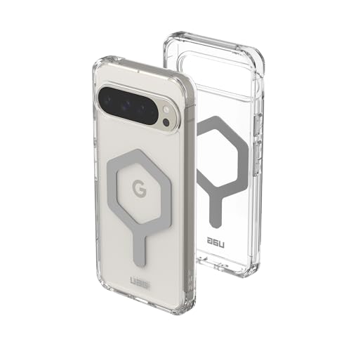 URBAN ARMOR GEAR Plyo Pro Case Google Pixel 9 Pro XL Hülle (Made for Google Pixel Zertifiziert, Wireless Charging/Magnetisches Aufladen optimiert) Ice (transparent) / Silber von URBAN ARMOR GEAR