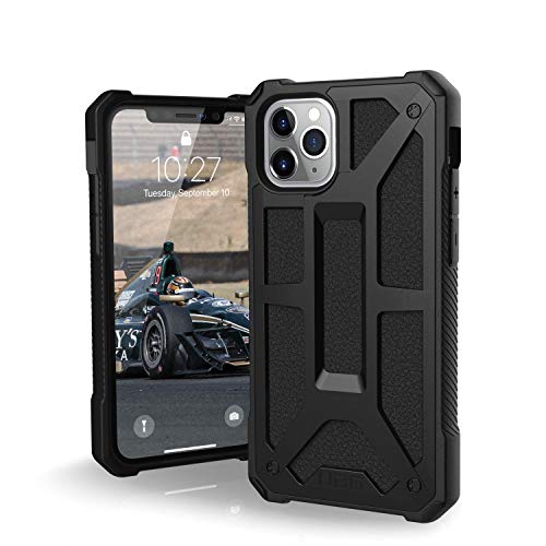 Urban Armor Gear Monarch Hülle Apple iPhone 11 Pro (5.8") Schutzhülle (Wireless Charging kompatibles Cover, Sturzfeste Handyhülle, Ultra Slim Bumper, Leder) - schwarz von URBAN ARMOR GEAR