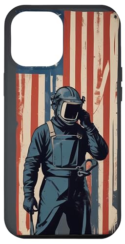 Hülle für iPhone 14 Pro Max Schweißgerät Patriotischer Schweißer mit amerikanischer Flagge der USA von USA American Flag Patriotic Gift Welding Welder