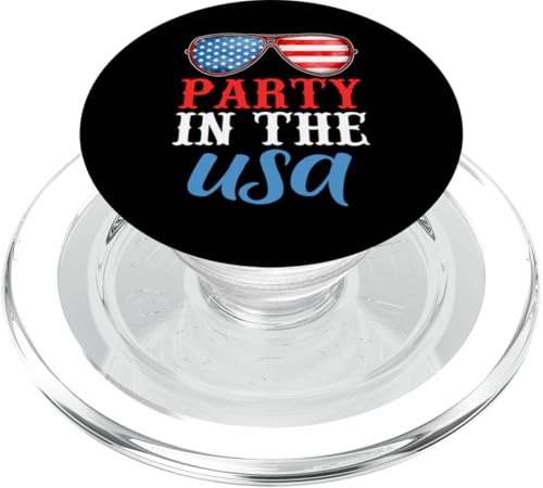 Party In The USA Lustige Sonnenbrille 4. Juli Amerikanische Flagge PopSockets PopGrip für MagSafe von USA Flag/Patriotic