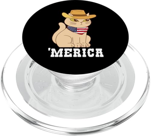 USA 'Merica Cat 4. Juli Funny Patriotic PopSockets PopGrip für MagSafe von USA Flag/Patriotic