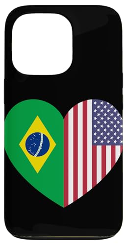 Brazil and USA Flags: United in Friendship and Pride Hülle für iPhone 13 Pro von USA Love Pride Merch