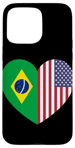 Brazil and USA Flags: United in Friendship and Pride Hülle für iPhone 15 Pro Max von USA Love Pride Merch