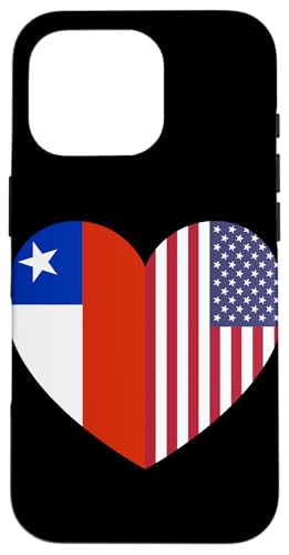 Chile and USA Flags: United in Friendship and Pride Hülle für iPhone 16 Pro von USA Love Pride Merch