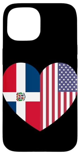 Hülle für iPhone 15 Dominican Republic and USA Flags: Friendship and Pride von USA Love Pride Merch