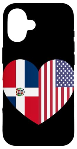 Hülle für iPhone 16 Dominican Republic and USA Flags: Friendship and Pride von USA Love Pride Merch